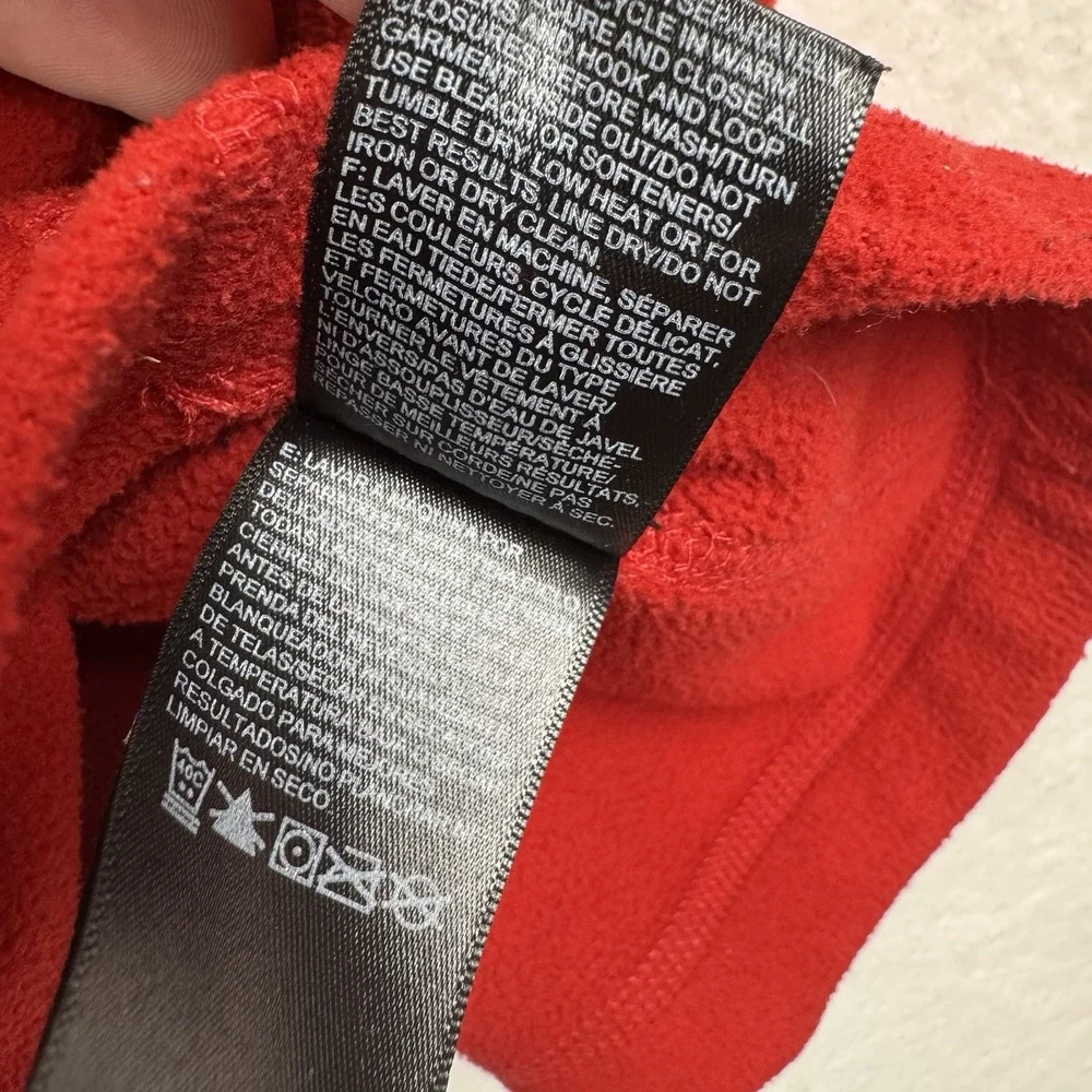 The North‎ Face 1/4 Zip Fleece Pullover Sweater Red Mens Medium M